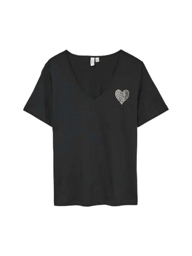 Florita S S V Neck T Shirt Jrs Btq