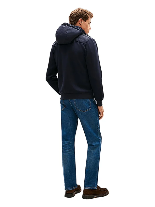 Mix Media Hooded Zip Through