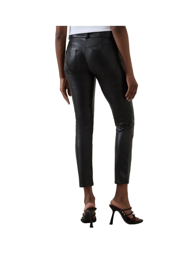 Destiny Cropped Skinny In Black Pu