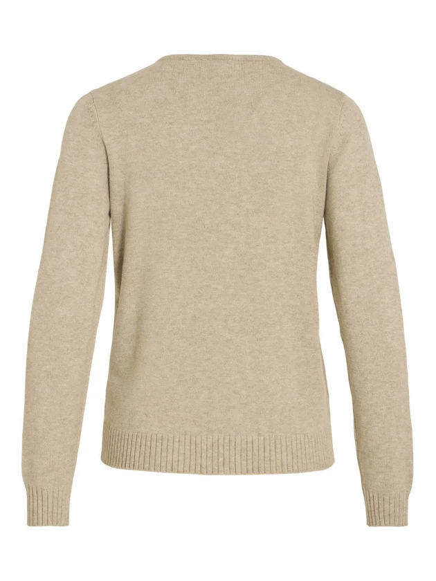 Viril V Neck L S Knit Top Noos