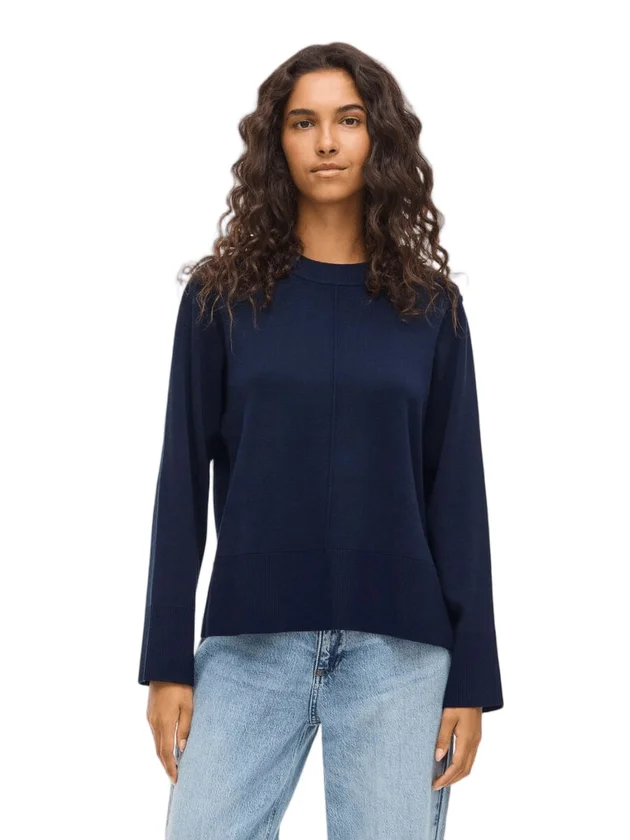 Viostria O Neck L S Knit Top Noos