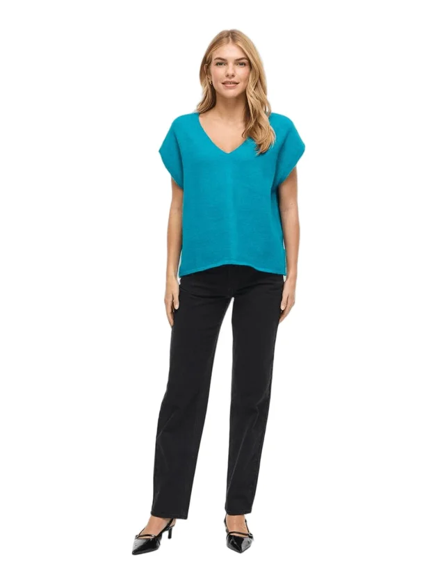 Vibenna Loose S S Knit Top