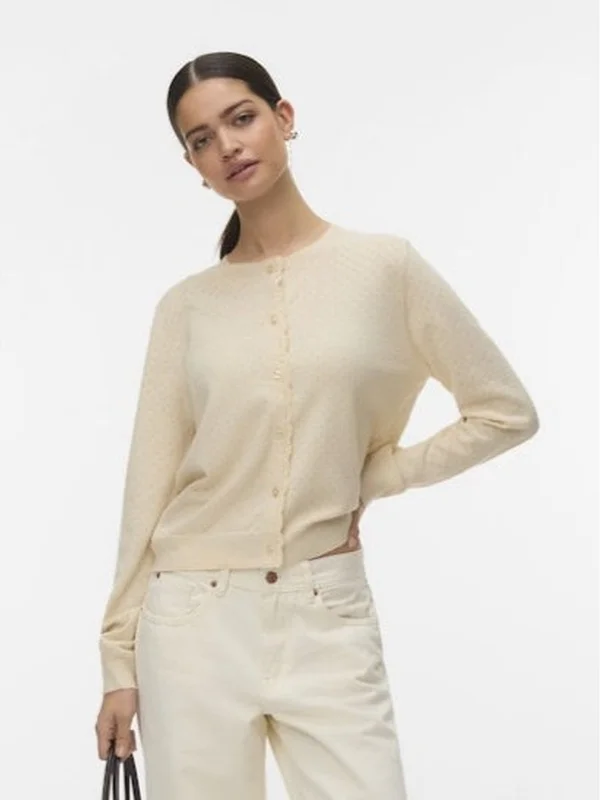 Marina Pointelle LS O N Cardigan Boo