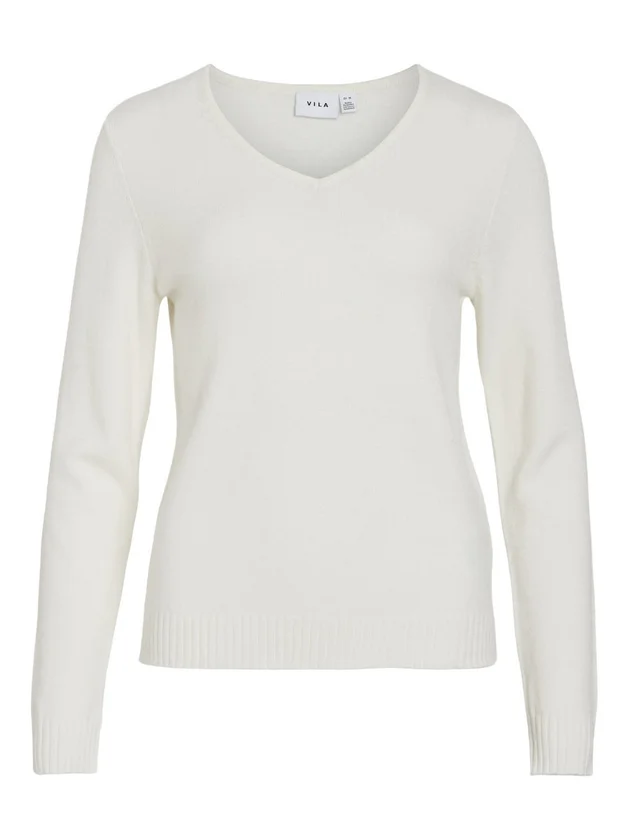 Viril V Neck L S Knit Top Noos