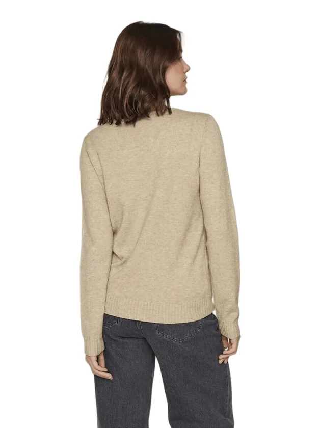 Viril V Neck L S Knit Top Noos