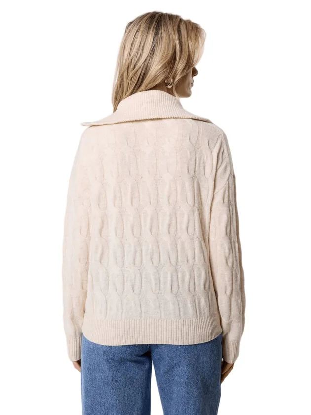 Soft Wool Cable 1/2 Zip LS SWT