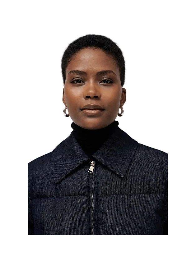 Denim Puffer Jacket