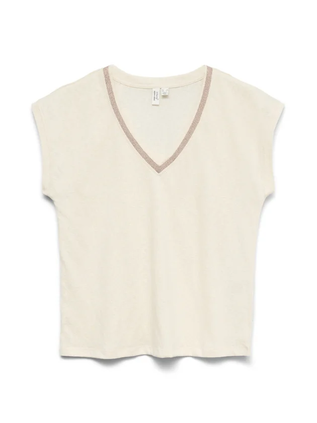Vmilma S L V Neck Top Jrs Btq