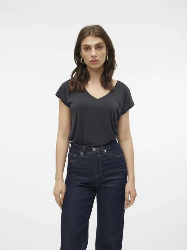 Vmfilli Ss V Neck Tee Noos
