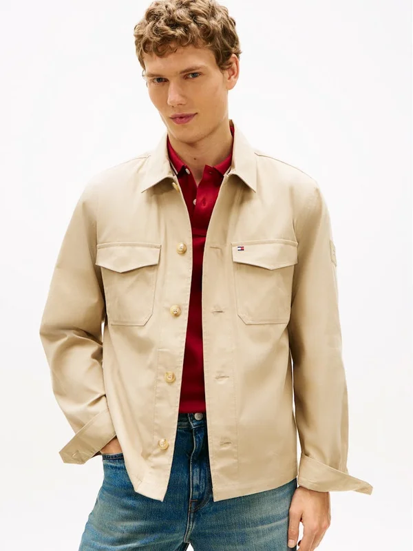 Cotton Nylon Shirt Jacket