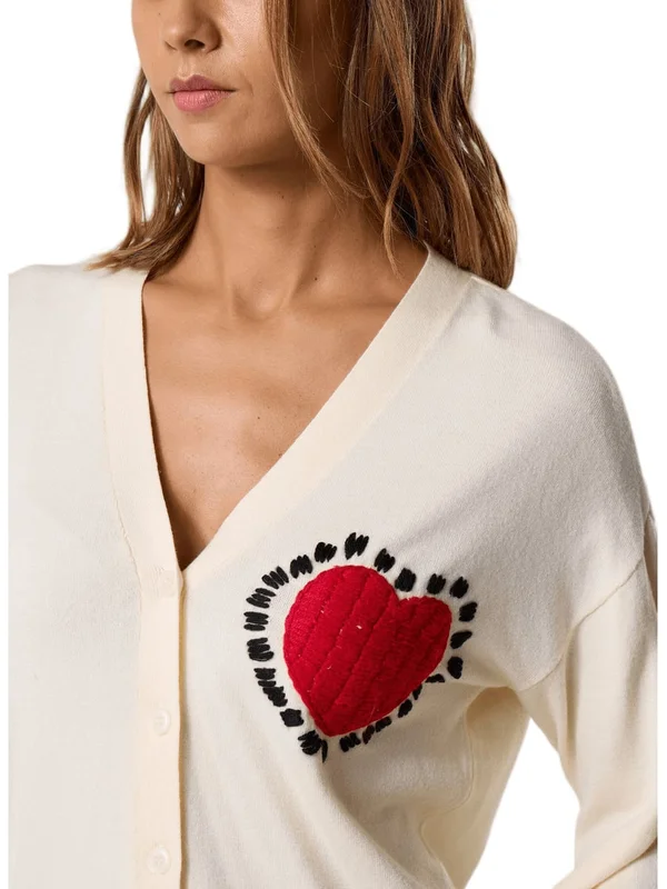 Vilucina V Neck L S Knit Cardigan