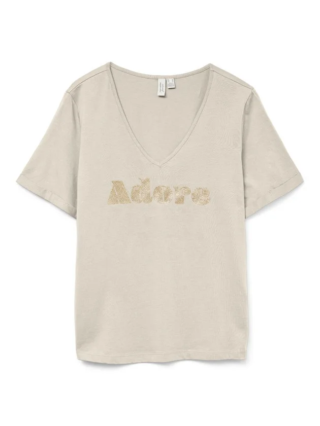 Fadora S S V Neck T Shirt Jrs Btq Ga