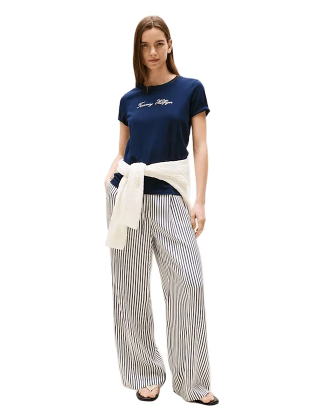 Lurex Script Reg C Nk Ss Tee