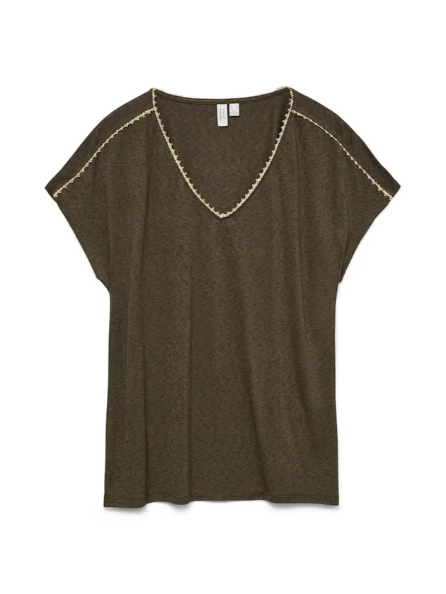 Jackie S L V Neck Top Jrs Btq