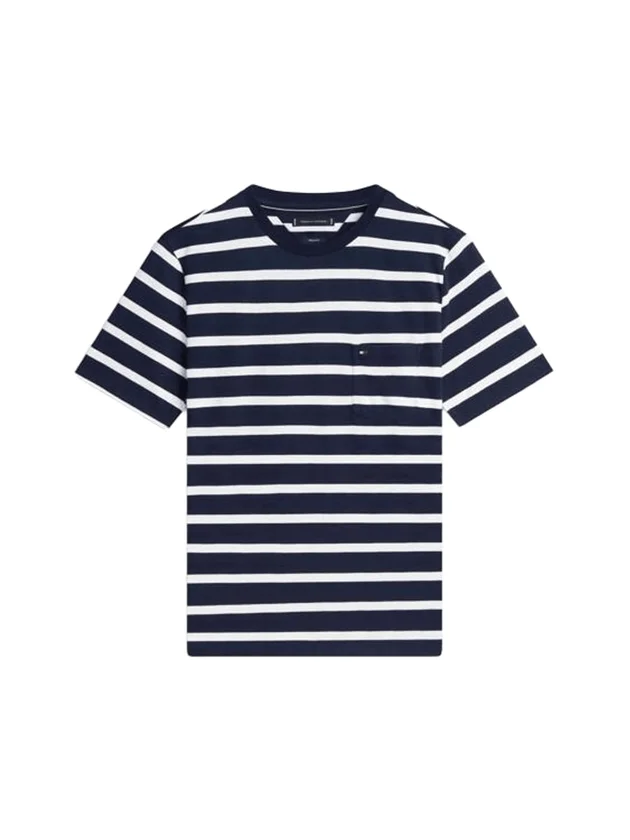 Ess Reg Fit Stripe Pocket Tee