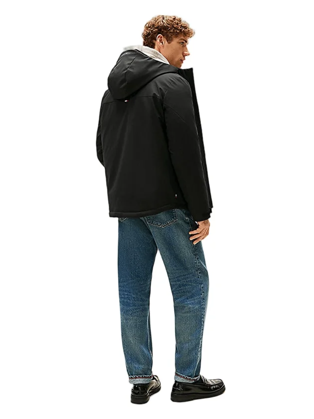 Tech Hooded Short Padded Jacket