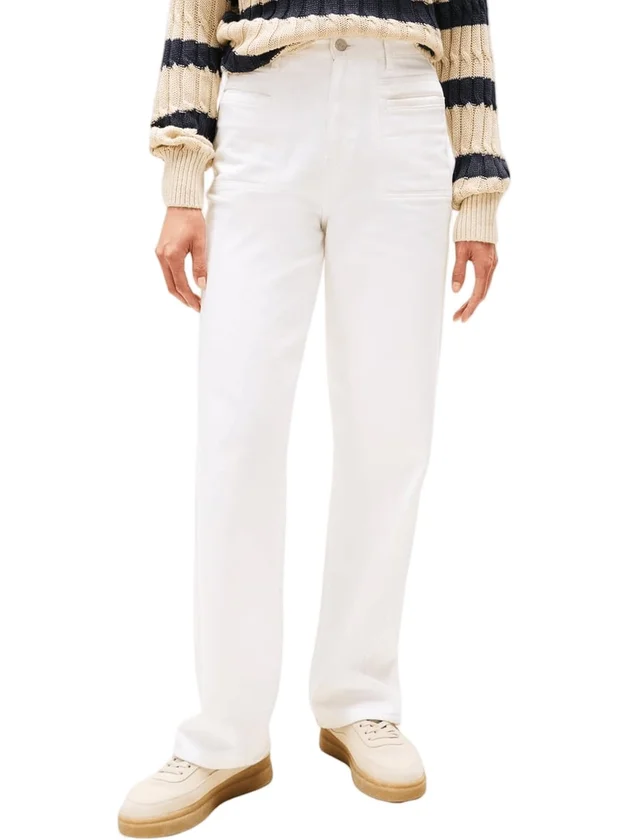 White Relaxed Straight HW
