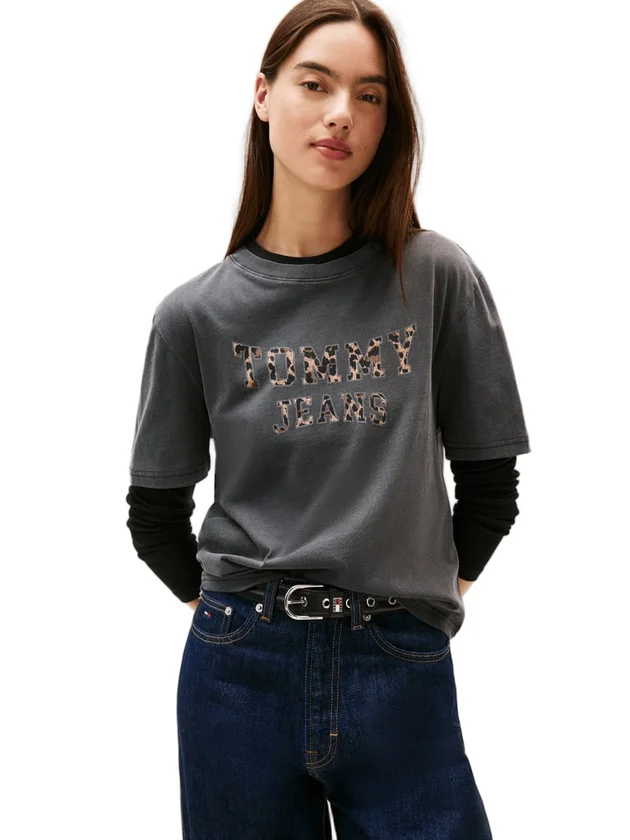 Bxy Leopard Varsity Tee