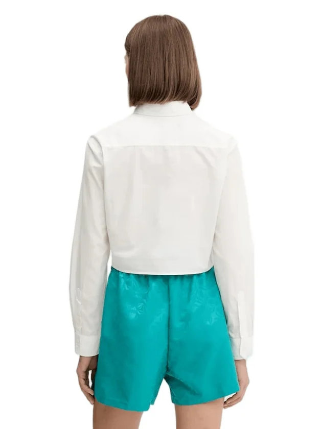 Reg Crop Stripe Poplin Shirt