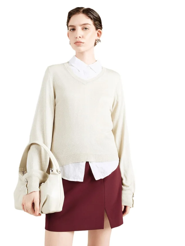 Milona LS V Neck Button Pullover Boo