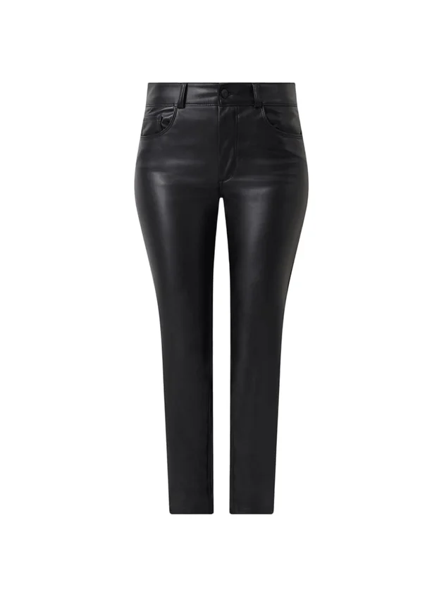 Destiny Cropped Skinny In Black Pu