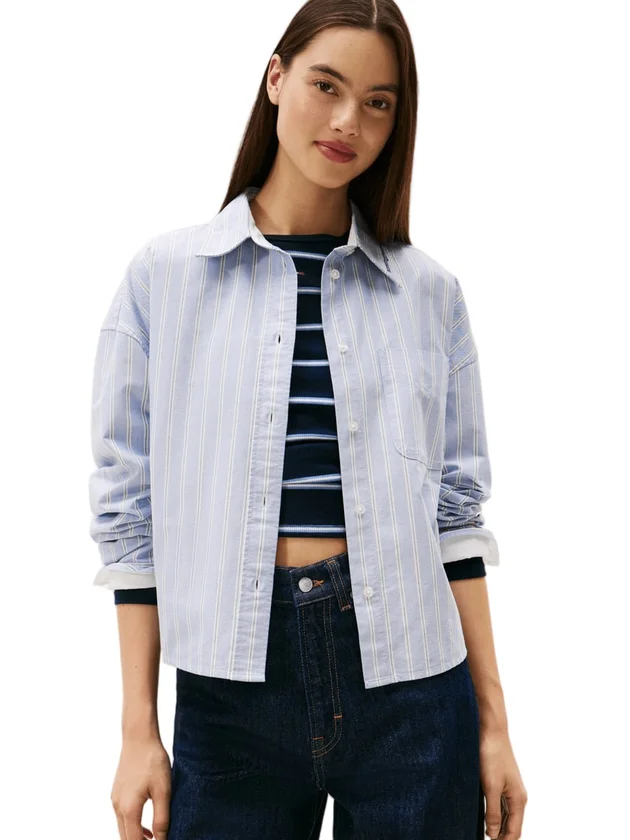 Ovs Crop Oxford Shirt