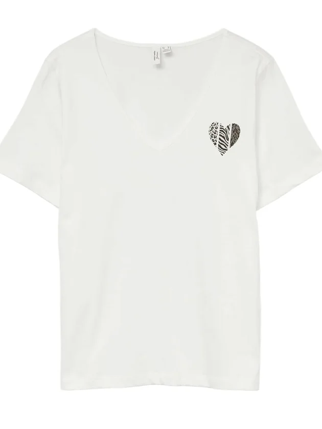 Florita S S V Neck T Shirt Jrs Btq