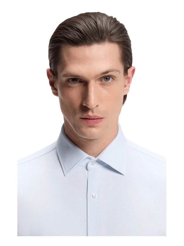 Chemise Slim Jersey Stretch Structuré