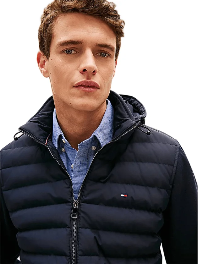Mix Media Hooded Zip Through