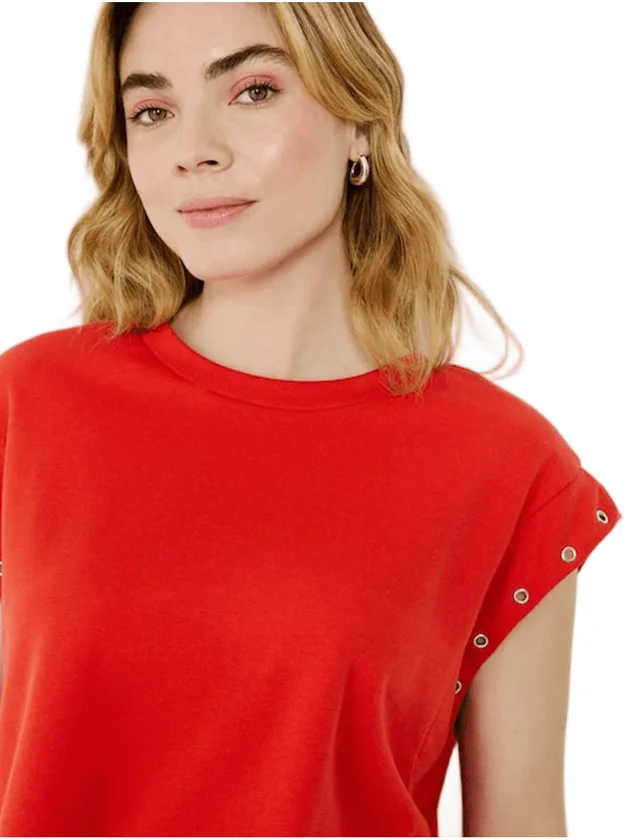 Vieyletti O Neck S S Cp Top