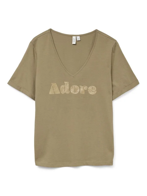 Fadora S S V Neck T Shirt Jrs Btq Ga