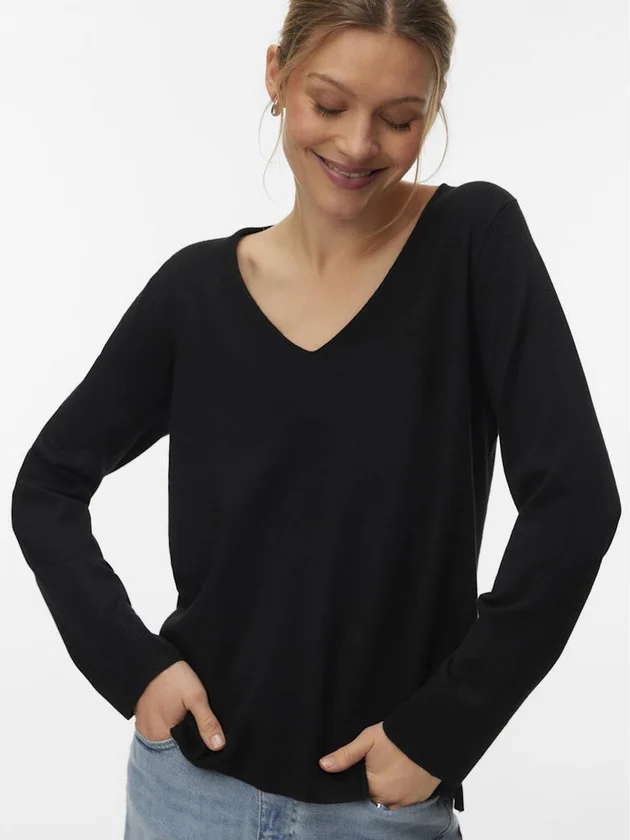 Silje LS V Neck Pullover Ga Noos