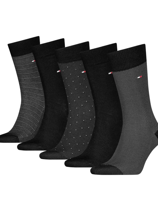 Sock 5P Giftbox Herringbone Dot