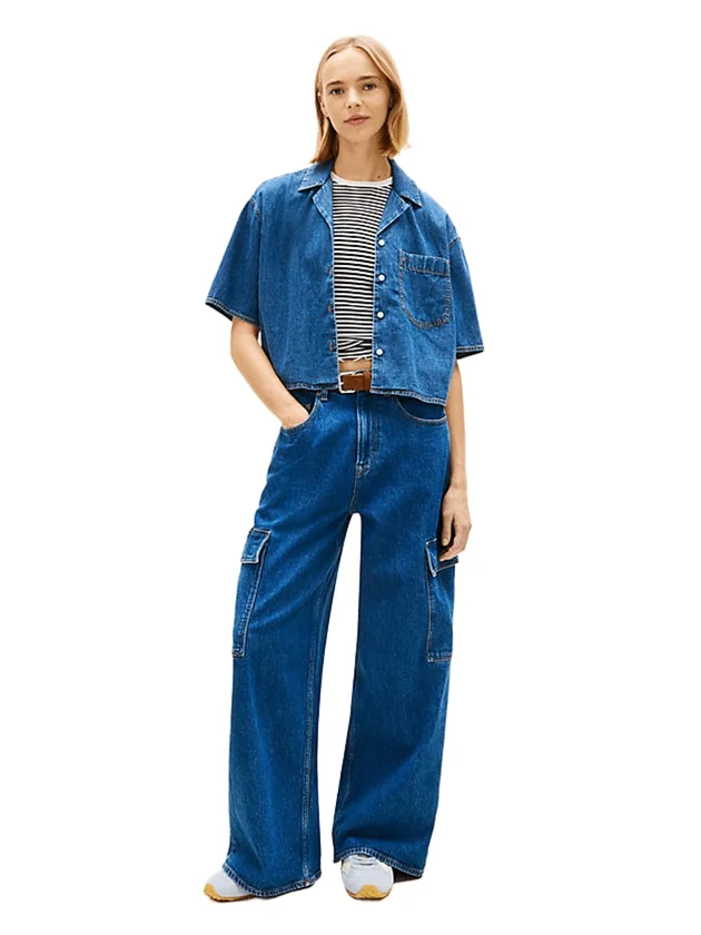 Crop Chambray Shirt Ext