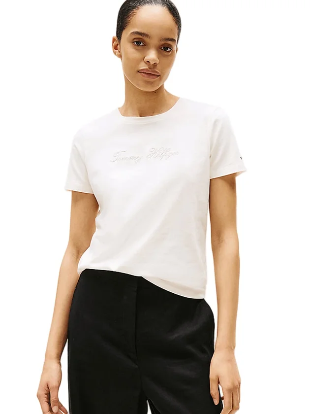 Lurex Script Reg C Nk Ss Tee