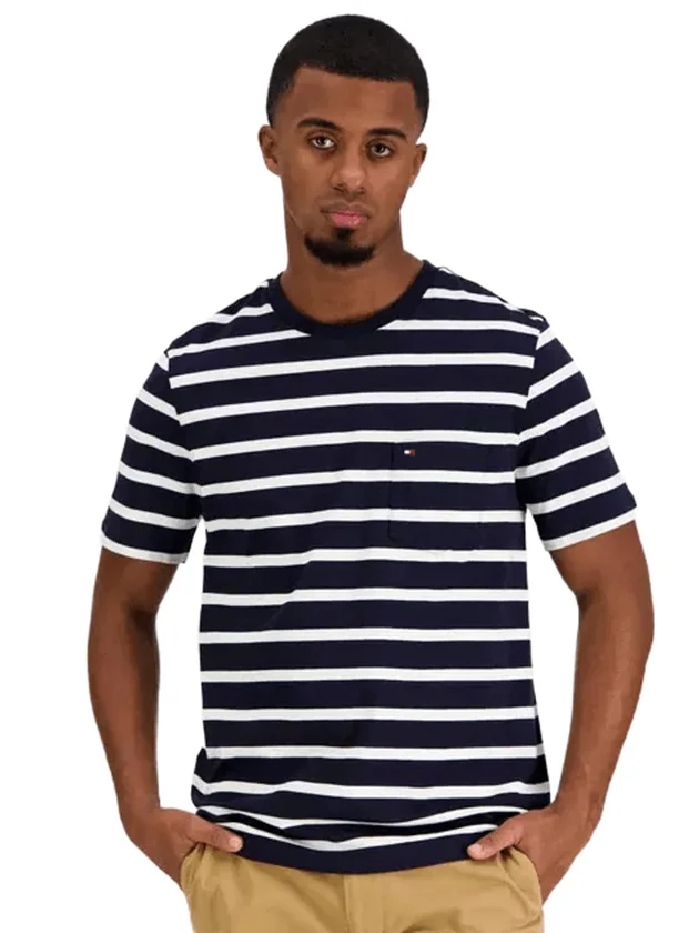 Ess Reg Fit Stripe Pocket Tee