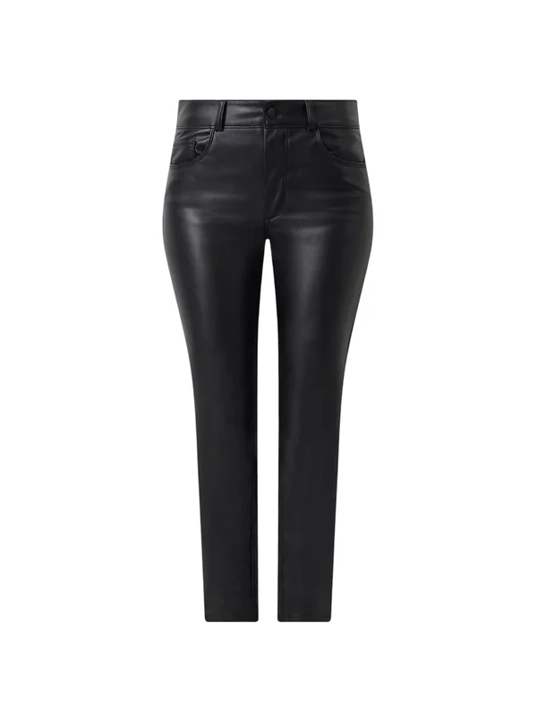 Destiny Cropped Skinny In Black Pu