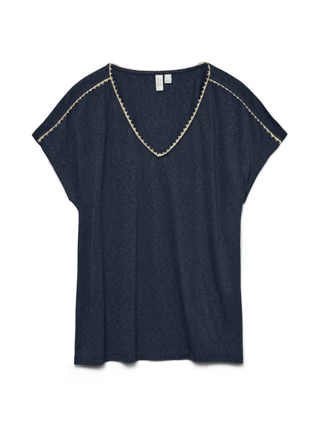 Jackie S L V Neck Top Jrs Btq