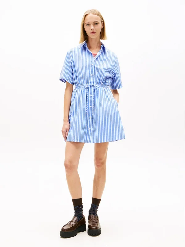 Mini Stripe Shirt Dress