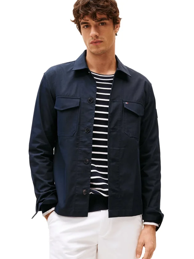 Cotton Nylon Shirt Jacket