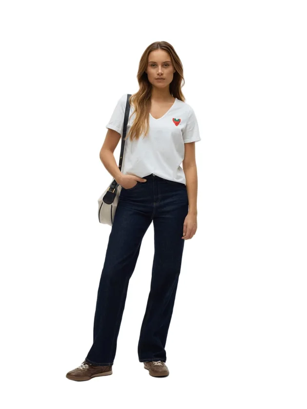 Vmbitona S S V Neck T Shirt Jrs Btq