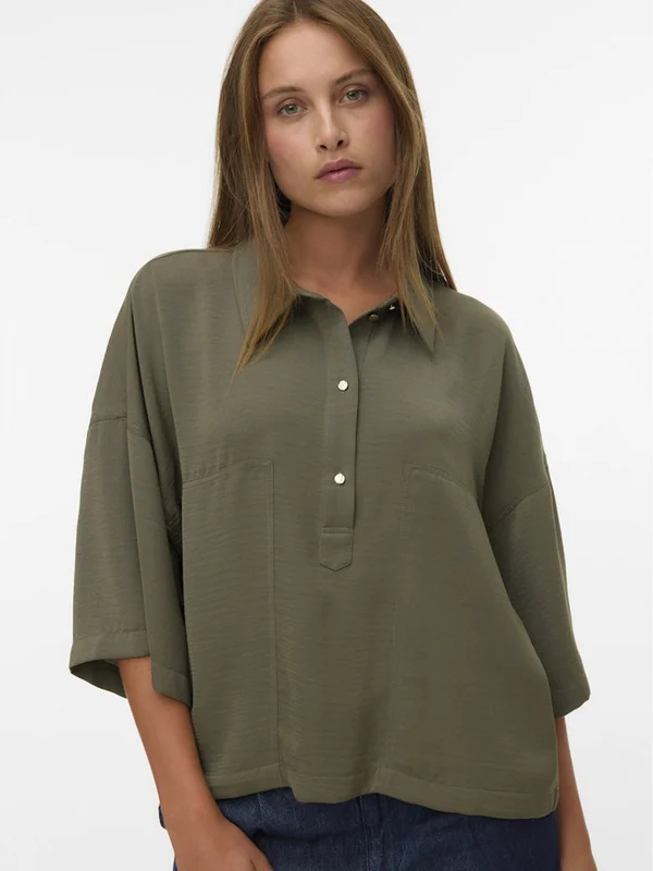 Micelyn 3/4 Shirt Wvn Btq