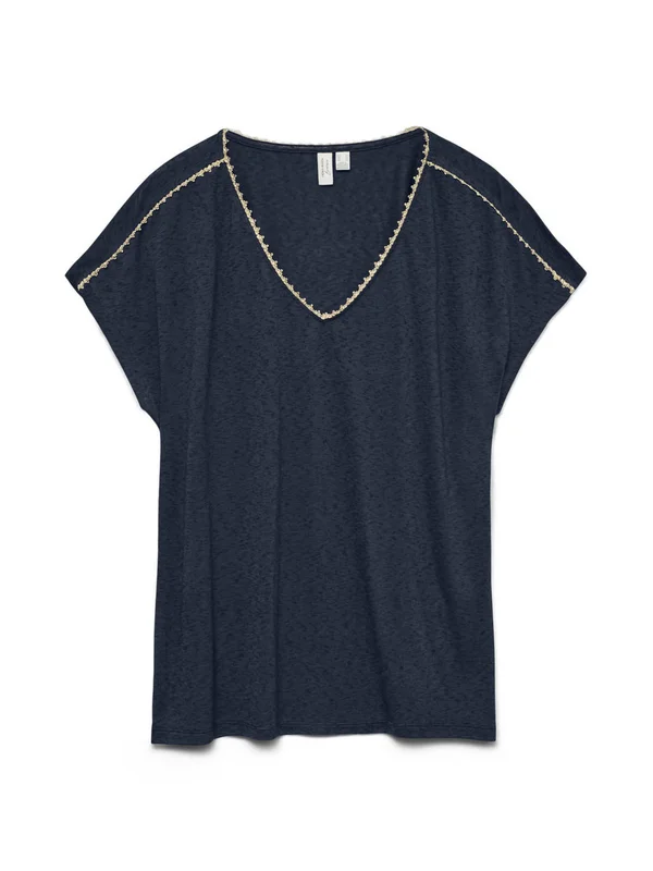 Jackie S L V Neck Top Jrs Btq