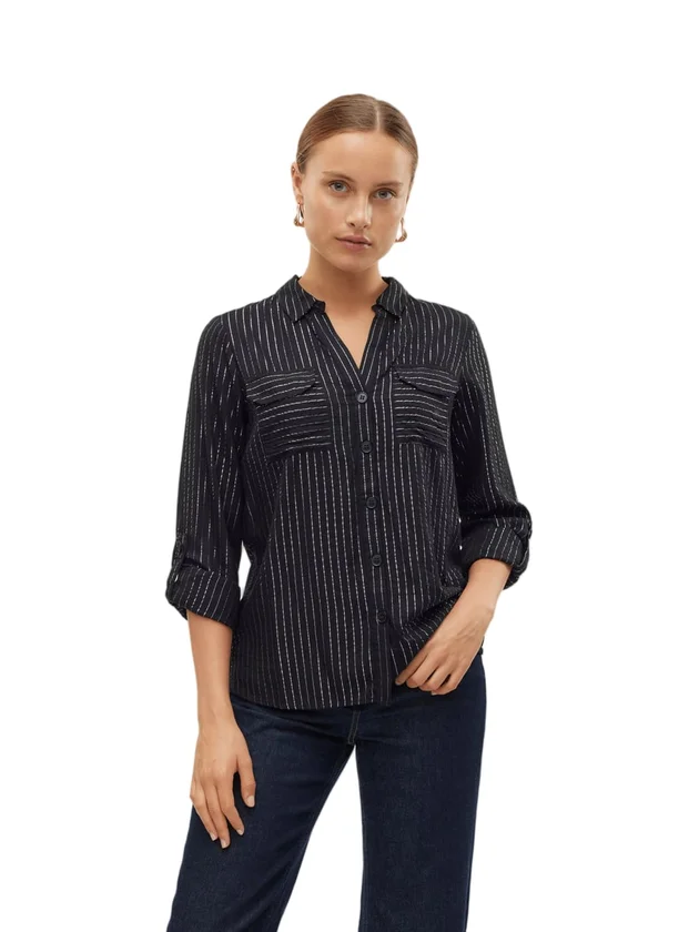 Bumpy LS Glitter Shirt Wvn Noos
