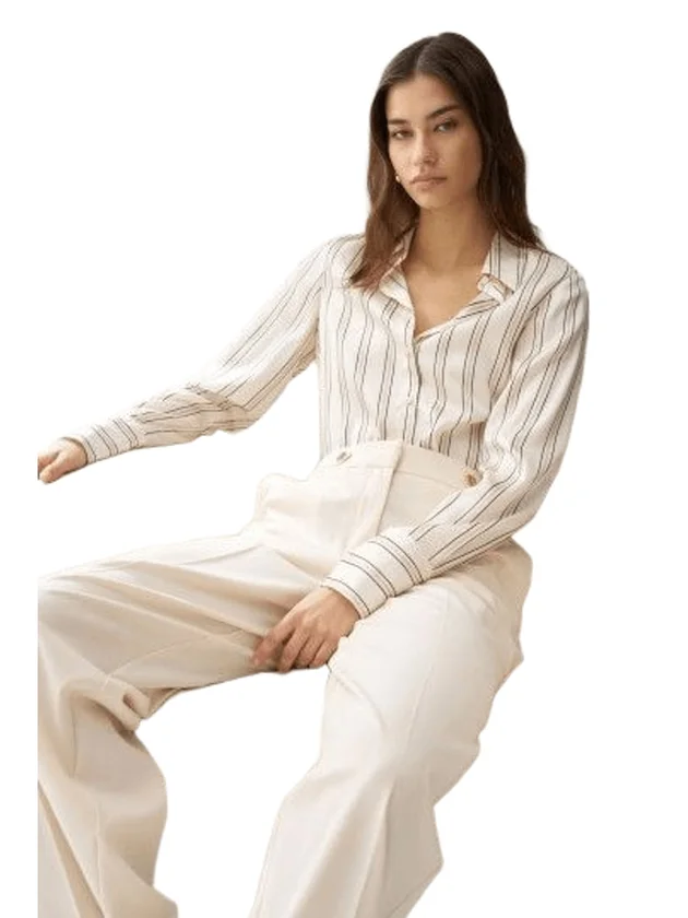 Straight Leg Pants With Buttons