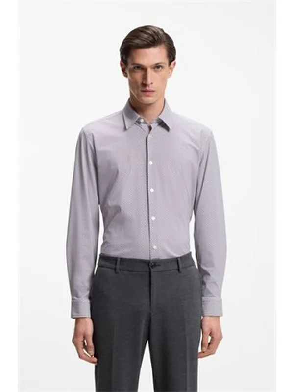 Chemise Slim Jersey Stretch Imprimé Performant